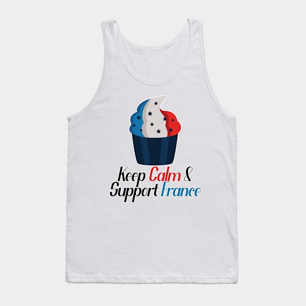 Keep Calm And Support France Tank Top by nextneveldesign